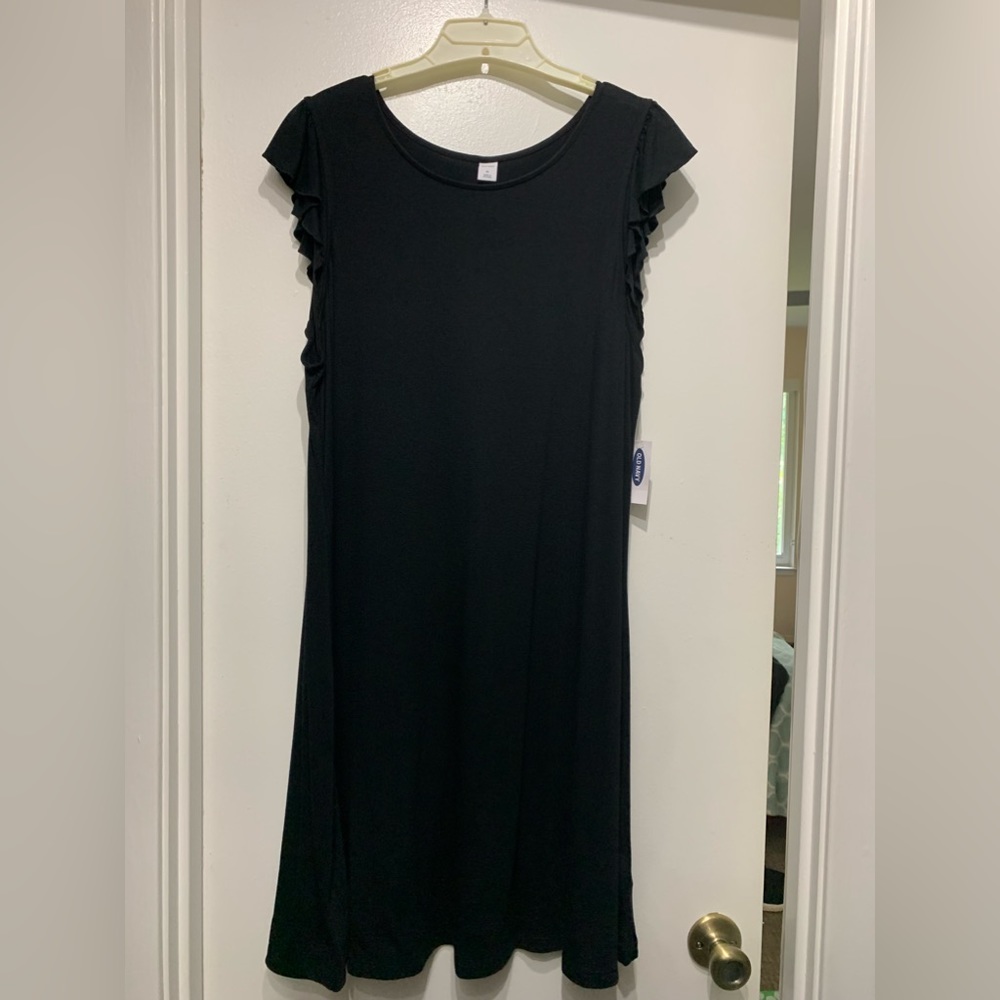 Old Navy new summer light sleeveless dress, black, cute details on the sleeves,